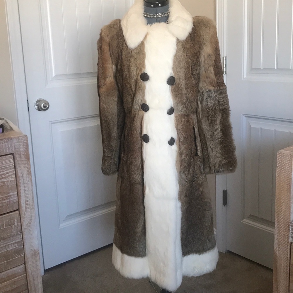 Beautiful rabbit fur coat